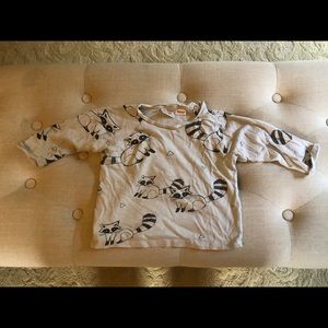 Zara kids long sleeve raccoon shirt